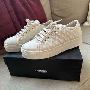 VALENTINO leather sneakers , size 10
